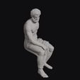 Seated_Eros_0003.jpg Eros Seated Bearded Muscular Figure With Drapery Statue
