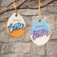 easter_ornament_6.png Happy Easter Ornament | Egg Keychain - Bag Charm | Spring Hanging Decor | Basket Tag