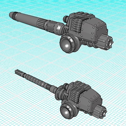 🆓 Type 5 Autocannons - FREE - Armiger Raptor Viper・Free STL File for ・Cults