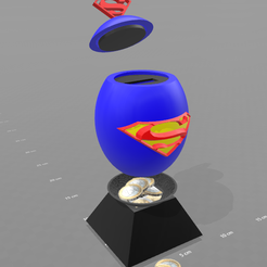2.png Free STL file "Superman egg" piggy bank・3D printable object to download