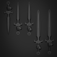 Meridian-Weaponry.png Golden Janitor Weapon Bits - Shield and Sword