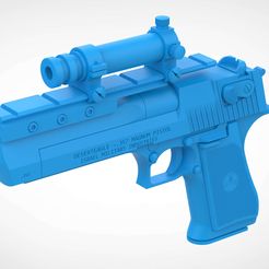2.327.jpg Desert Eagle Mark VII du film Predator 2 Modèle imprimé en 3D à l'échelle 1:12