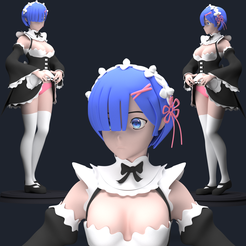 8.png Fichier 3D REM REZERO・Modèle pour imprimante 3D à télécharger