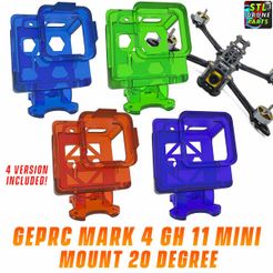 Geprc-Mark-4-GH11-Mini-Mount-20-Degree-1.jpg GEPRC Mark4 Gopro Hero 11 Mini Mount 20 Degree
