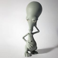 roger.jpg Free STL file Alien Figurine (Roger)・3D printable object to download