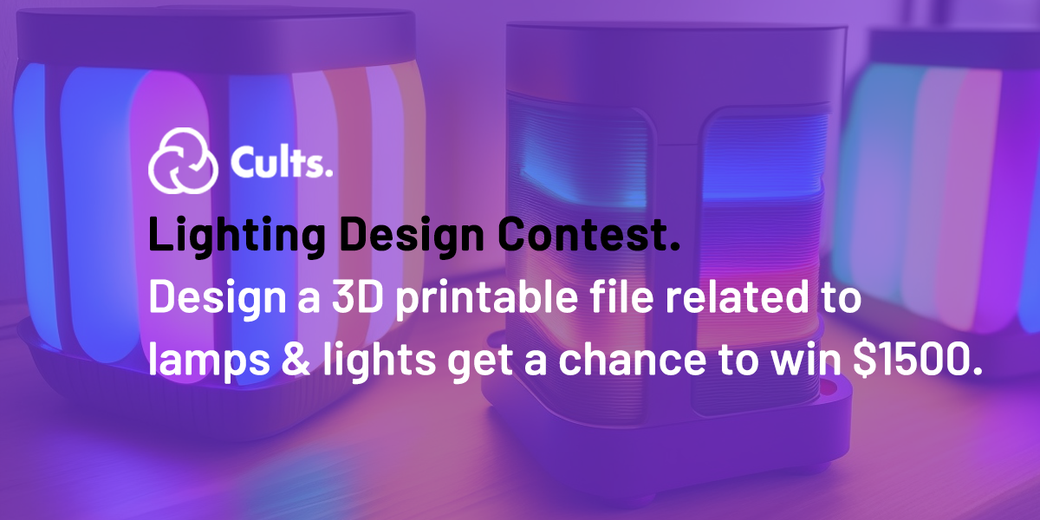 Create a 3D printable model of a lamp