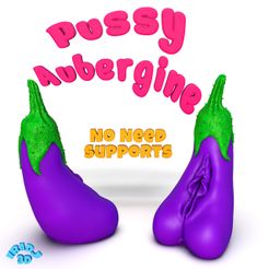 pussyAubergine.jpg STL-Datei Muschi Aubergine 🍆・3D-Druck-Idee zum Herunterladen