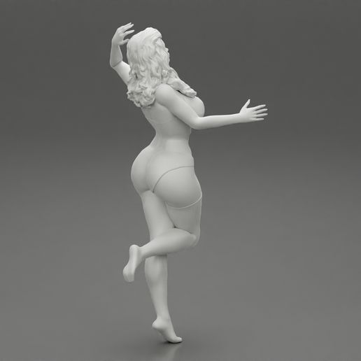 Girl-0010.jpg 3D file Beautiful Girl Stylish Bikini Portrait Posing Sandy Beach 3D Print Model・3D printing model to download, 3DGeshaft
