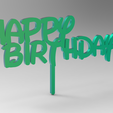 happy_birthday_topper_green.png Happy Birthday  CAKE TOPPER