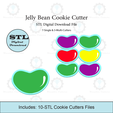 Etsy-Listing-Template-STL.png Jelly Bean Cookie Cutter | Multi Cutter | STL File