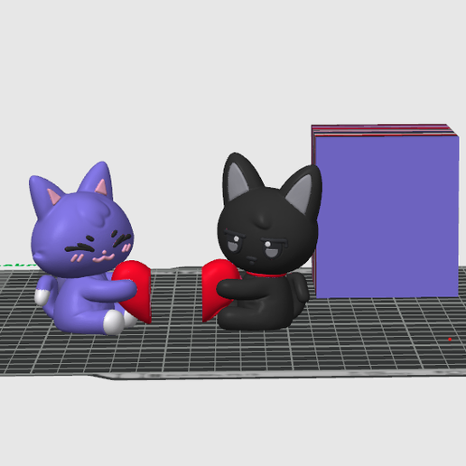 ATEEZ ANITEEZ San & Wooyoung | SANdeoki & WOOYOnyang | Heart Cats 3D Model