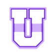 Varsity U.stl Varsity Style Letter U Cookie Cutter