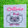 olivia-removebg-preview.png Quadro decorativo de ovelha