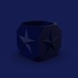 36.-Cube-36-Star.png 36. Cube 36 - Star - Cube Vase Planter Pot Cube Garden Pot - Reika