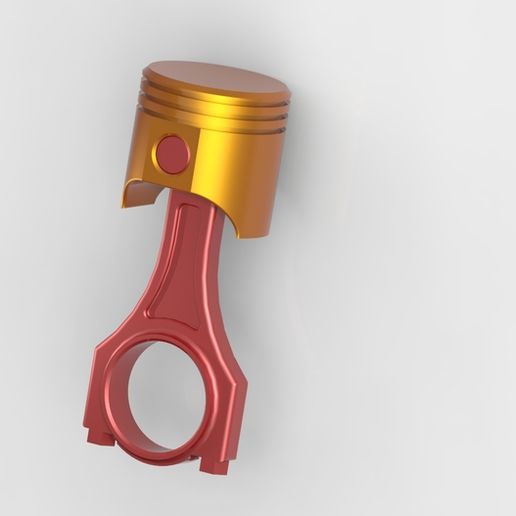 Piston Keychain 3D model