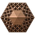 hexa-mouch-05.JPG Moucharabieh hexagonal tile and ceiling ornament 3D print model