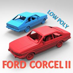 fotor_2023-5-16_9_52_6.jpg Archivo STL STL LOW POLY FORD CORCEL II・Modelo para descargar y imprimir en 3D
