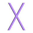 X.STL Alphabet and numbers 3D font "Geo