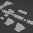 HatchetHead-Exploded2.png The "Hatchet Head" - Low Poly TTRPG Dice Vault/Tray
