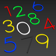 numeros.PNG Alphabet and numbers 3D font "Geo