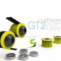 GT2.jpg Free STL file High Precision GT2 Pulley・3D print model to download