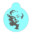 merlin monro.png CAPPUCCINO STENCIL ,, Marilyn Monroe"