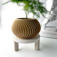 misprint-7814.jpg The Caleth Planter Pot with Drainage | Tray & Stand Included | Modern and Unique Home Decor for Plants and Succulents  | STL File