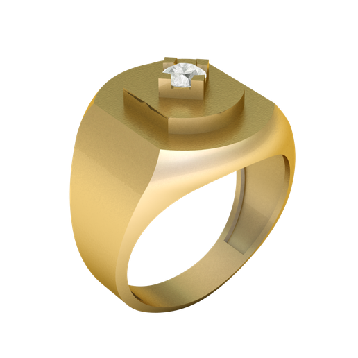 💍 single dimond ring For men 3d printable model・ STL File for 3D