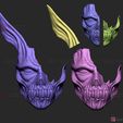 09.jpg Corpse Husband Mask - Rabbit Face Mask - Halloween Cosplay 3D print model