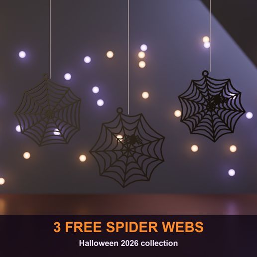 3 Free Spider Webs - Hanging Web, Web with Spider and a Window Corner Web
