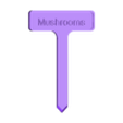Mushrooms.stl Plant Identification Stakes