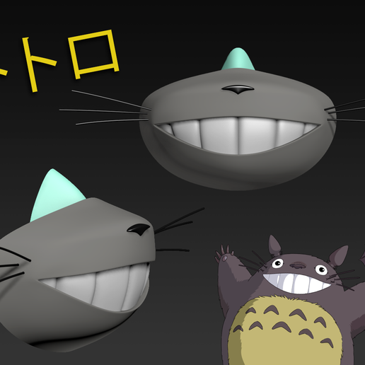 COVID-19 Mask Cap, Totoro Edition - 3D model önizlemesi