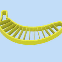 Slicer Banana3.PNG Archivo OBJ gratis Cortapájaros de plátanos cocina de herramientas・Modelo para descargar y imprimir en 3D