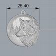 Screenshot_3.jpg Wolf pendant medallion jewelry 3D print model