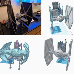 pan-3.jpg Файл STL 4-pack of the different Tie Fighter Gantrys for 3.75・Модель для загрузки и 3D печати