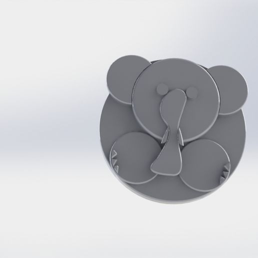 elephant medal - 3D model önizlemesi