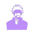 Satoru_2d_pekole.stl Satoru Gojo - Jujutsu Kaisen - 2D Silhouette