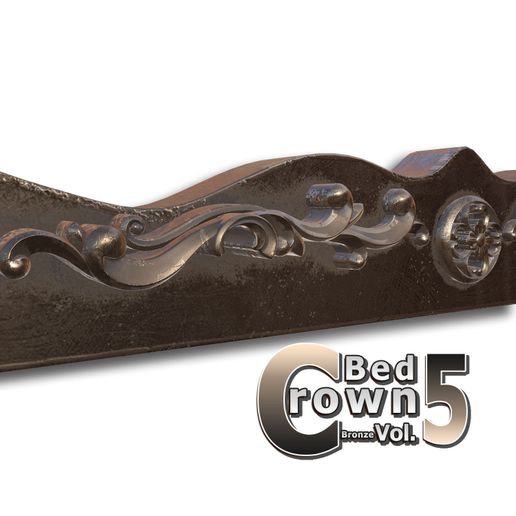 Antique Bronze BedCrown Vol5 Pelia Studio Decorative Furniture