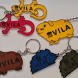 4.png 2D Keychain Model – Lizard – Customizable for Your Logo – Ready for 3D Printing