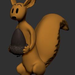 spip00.JPG Free STL file SPIP, the Spirou squirrel companion・3D print design to download