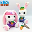 InShot_20240205_180011668.jpg Bunny Brothers, cute baby rabbits and their articulated carrot keychain