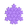 JigsawHexagon_1-7.stl Jigsaw, Tessellating Hexagons, Pascal's Triangle, Number Patterns