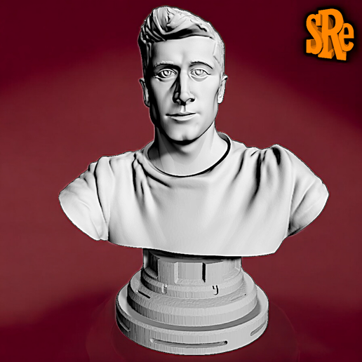 Busto Robert Lewandoski - Delantero del F.C Barcelona y Polonia 3D model