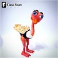Flexi-Town-Ostrich,-I1.png Flexi Ostrich, Gelenkige Zappelfigur, inklusive 3mf