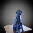 0001.png Statuette of a lowpoly sitting dog