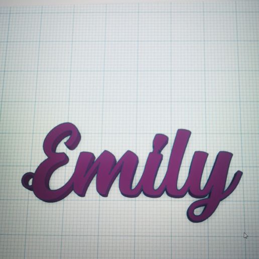 emily keychain 3D model