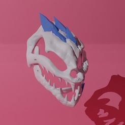 pic3.jpg Файл STL Снежная/кристаллическая маска призрака・3D-печатная модель для загрузки