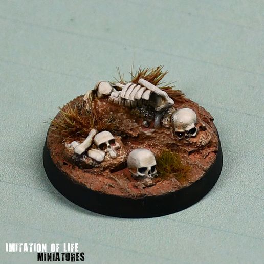 MINIATURES Skeleton base toppers - Supportfree base detailing kit.