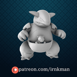 3D Printable Armored Mewtwo (Pokemon 35mm True Scale Series) [PKMN Go] by  Irnkman