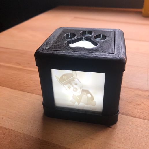 paw patrol style lithophanie ( paw patrol ) light 3D model